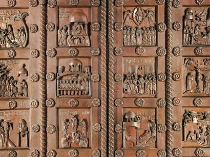 Giovanni Pisano, Porta bronzea, particolare, foto Nicola Gronchi per Opera della Primaziale pisana