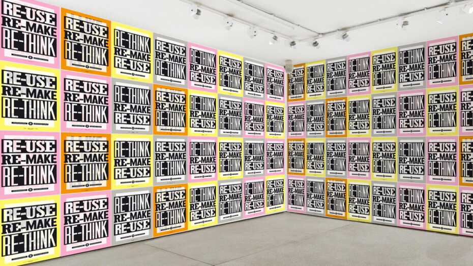 Anthony Burrill x Oxfam x Jealous. Courtesy of Jealous Gallery