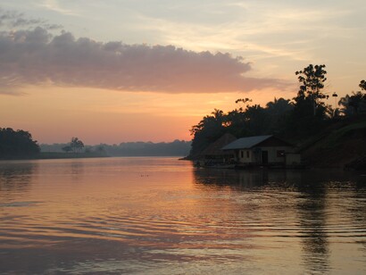 Casa nas margens do Amazonas