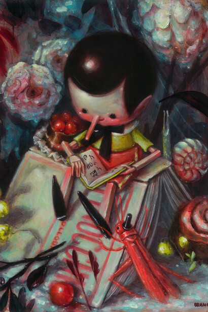 DCG_Brandi Milne_Learn Your Lessons Well (Dear Boy) _24x18 inches_Acrylic on panell_2019_Courtesy the artist and Dorothy Circus Gallery