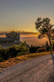 Toscana, Cortona, Basilica di Santa Margherita, Tramonto… e allora prendi una stradina che sale vero l’alto e poi... l’albero ci fornisce l’ora intima del mondo, pulsante, vivente, scalpitante, lucente, stabilmente meraviglioso, meravigliosamente grande, foto Marco Migliozzi