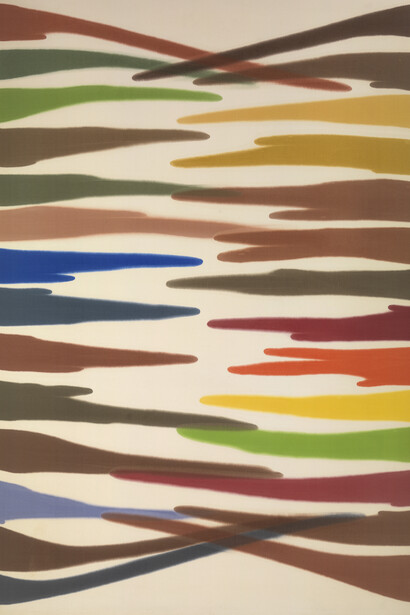 Morris Louis, Omega IV, 1959-1960. Mit freundlicher Genehmigung des Museums Franz Gertsch