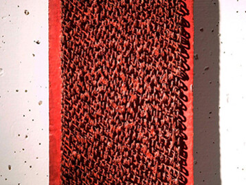 Bernard Aubertin (1934), Clous N-¦1, 1962, 27x17,5 cm, chiodi e olio su tavola
