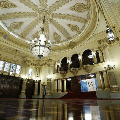 Salón de recepciones del Palacio Nacional de la Cultura, ciudad de Guatemala, Guatemala