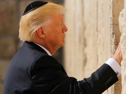 Trump en el Muro de las Lamentaciones