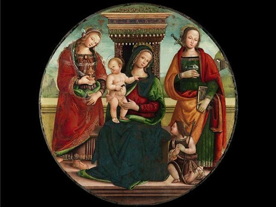 Maestro del Tondo di Cortona (1450-1490), The Virgin with Child and Saints, Photo © National Gallery of Ireland