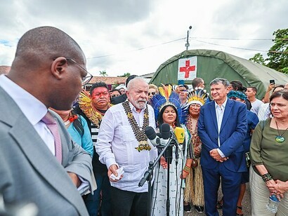 Presidente Lula no anúncio de ações emergenciais para a população Yanomami; Amazônia, Brasil
