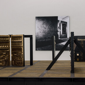 Allestimento mostra Arnaldo Pomodoro 2 progetti visionari, Milano, Fondazione Arnaldo Pomodoro, 30 novembre 2016 – 3 marzo 2017 © Dario Tettamanzi