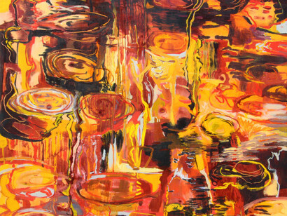 David t. Alexander, Fire Waters, Fired Up
acrylic on canvas