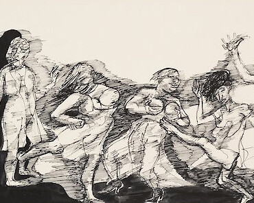 Lea Grundig, Witches’ Dance, 1941, 20,8 x 34,9 cm, © VG Bild-Kunst Bonn, 2017