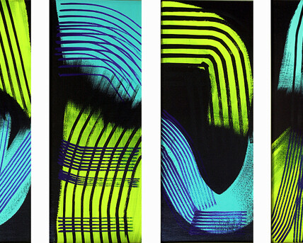 Hans Hartung, 1973 Acrilico su tela, 130 x 230 cm, Collezione Fondazione Hartung-Bergman