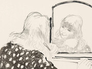 David Hockney, Ann combing her hair, 1979. Avec l'aimable autorisation de la Galerie Lelong