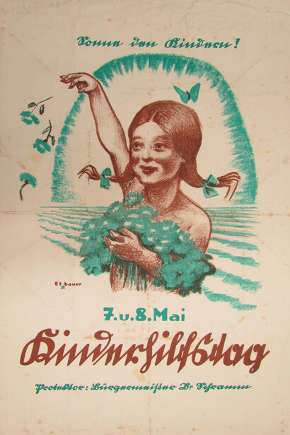 Unidentified artist (German), Kinderhilfstag 7.u.8.Mai (Children’s Health Day), n.d. Lithograph on paper, 28 x 19 inches
Georgia Museum of Art, University of Georgia; Gift of Murray and Nancy Ann Blum

