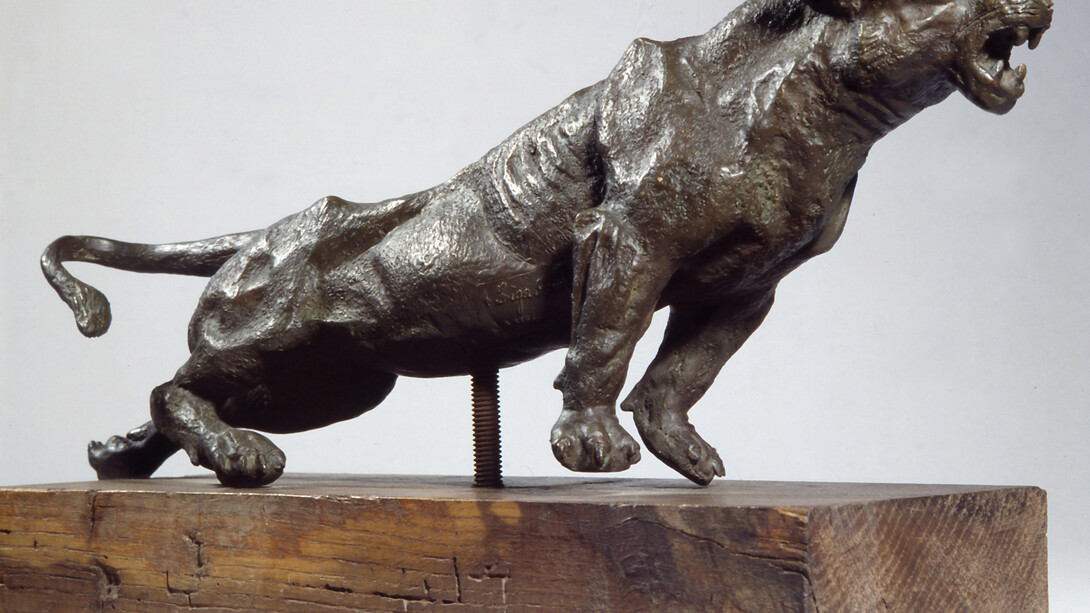 Antonio Ligabue, Pantera, bronzo, esemplari 10, 1939-40, 53 x 21 x 9,5 cm