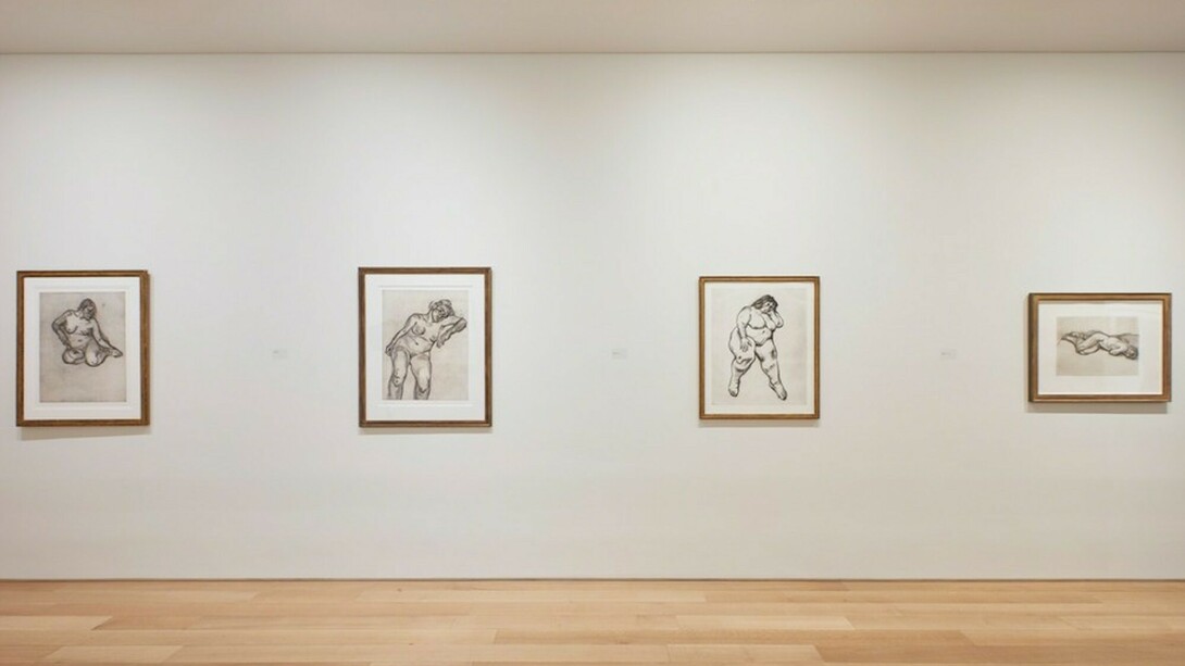 Bacon and Freud, Exhibition view. Courtesy of Marlborough Graphics