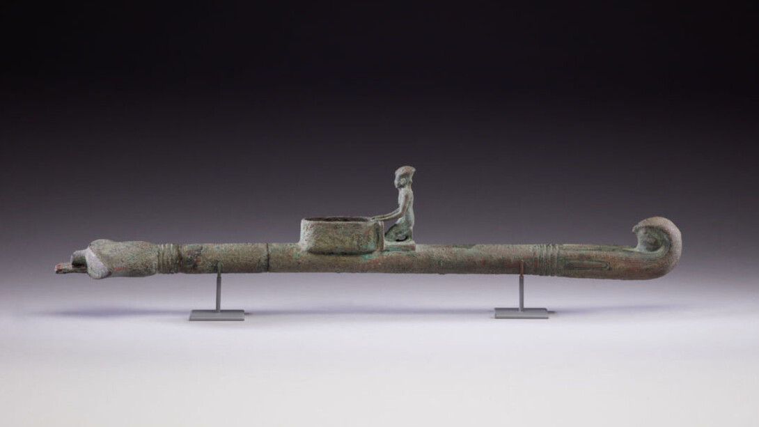 Period:Late Period
Dynasty:Dynasty 27–30
Date:525–332 B.C.
Geography:From Egypt
Medium:Leaded bronze
Dimensions:L. 45 × W. 7.6 × H. 4.5 cm (17 11/16 × 3 × 1 3/4 in.)