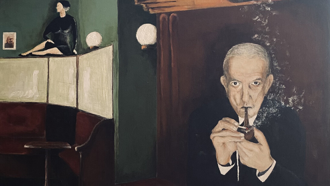 Armando Uribe, pintura de Rodrigo Gonçalves B.