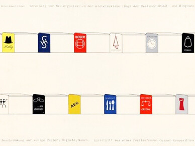 Diseño de una lengua de signos internacional. 1923. Werner Graeff, Archivo Museo Wiesbaden, Alemania