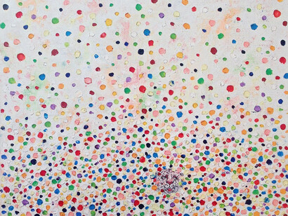 Agenore Fabbri, Giardini pubblici con tigre, 1983, olio su tela, cm 40 x 50 