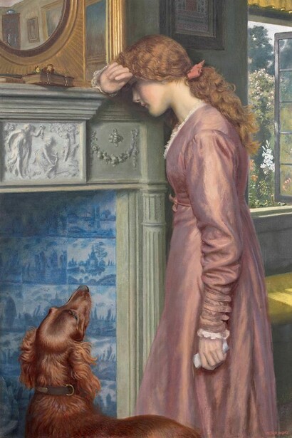 Arthur Hughes, Una nuvola passeggera, circa 1895, olio su tela, 98,8 x 63,7 cm, Messico, Collezione Pérez Simón, © Studio Sebert Photographes