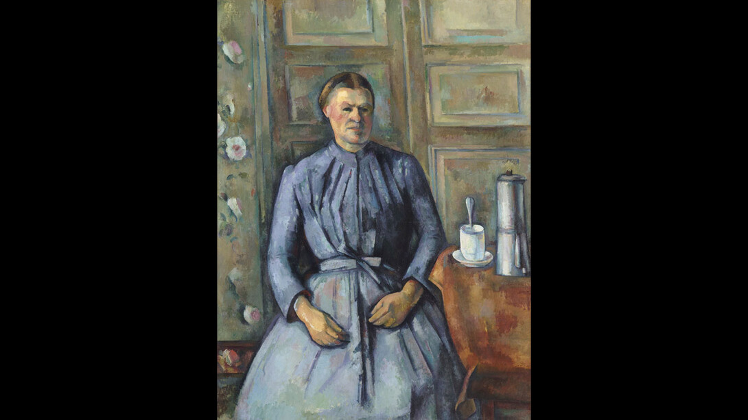 Paul Cézanne, Woman with a Coffee Maker (Cafetière), c. 1895, oil on canvas, Musée d'Orsay, Paris, Gift of Mr. and Mrs. Jean-Victor Pellerin, 1956, Photograph © RMN-Grand Palais (Musée d’Orsay)/Hervé Lewandowski