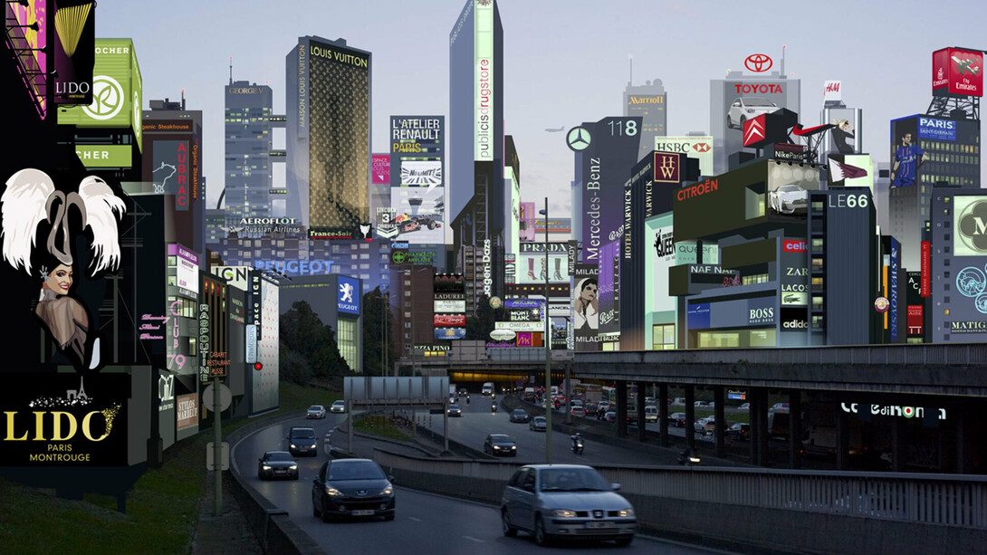Alain Bublex, Plan Voisin de Paris – V2 circulaire secteur A23 (detail), 2013. Courtesy of Galerie Vallois