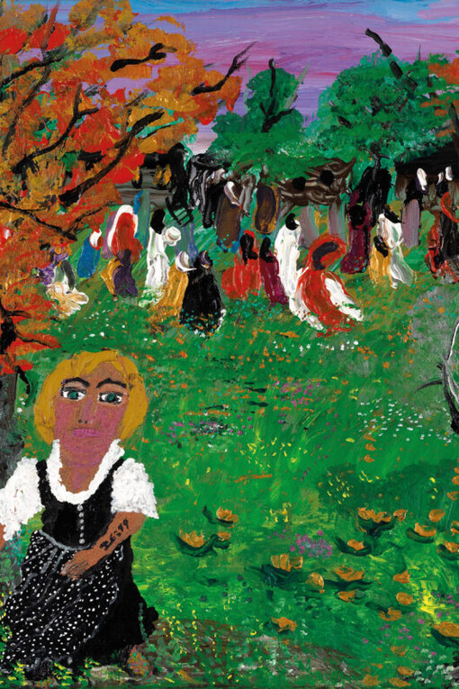 Ceija Stojka, Selbstporträt mit tätowierter KZ-Nummer, around 2000. Courtesy of Lentos Kunstmuseum