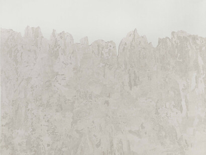 Fu Xiaotong, 4,320,000-Mountain Peak, 2014, Handmade xuan- paper, 63 x 80 1/4 in (160 x 204 cm)