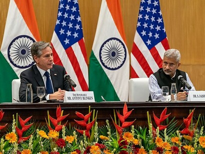 Secretary Blinken and External Affairs Minister Dr. S. Jaishankar at a Joint Press Availability, India