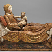 Maria im Wochenbett, Köln, um 1340. Mit freundlicher genehmigung des Germanischen Nationalmuseums