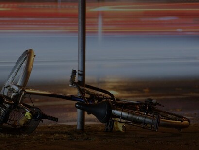 A bicicleta ficou destruída