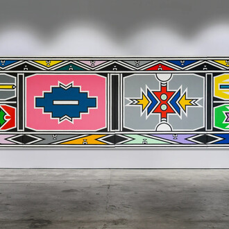Dr. Esther Mahlangu, When heart and mind agree, exhibition view. Courtesy of Jenkins Johnson Gallery