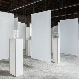 Wang Luyan, Two-dimensional transparent sculpture, exhibition view. Courtesy of Beijing Commune