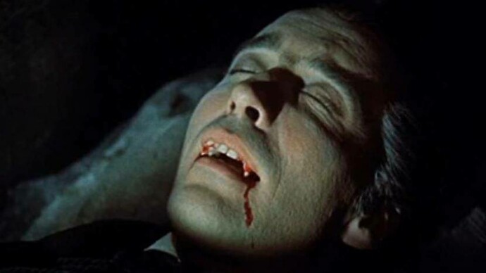 Screenshot di Dracula (1958), produzione Hammer Horror Dracula