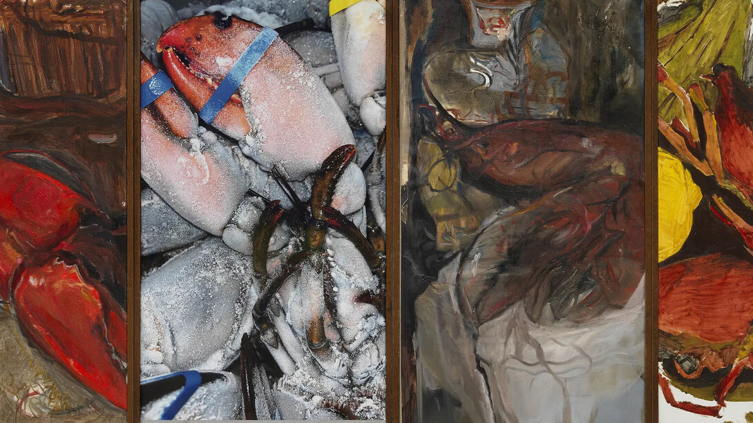 Whitehouse & Rabadzhiyski, Still life with frozen lobster – quadriptych (detail), 2024. Courtesy of Dürst Britt & Mayhew
