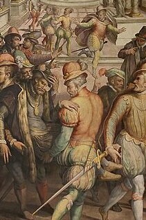 "Historia de la noche de San Bartolomeo", fresco, Giorgio Vasari, 1573