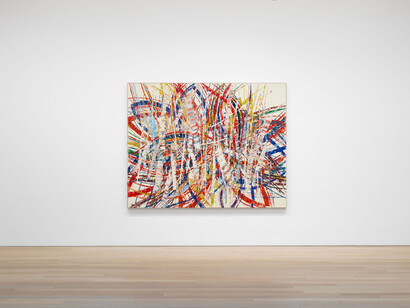 Mark Grotjahn, Out of country, exhibition view. Courtesy of Gagosian Gallery