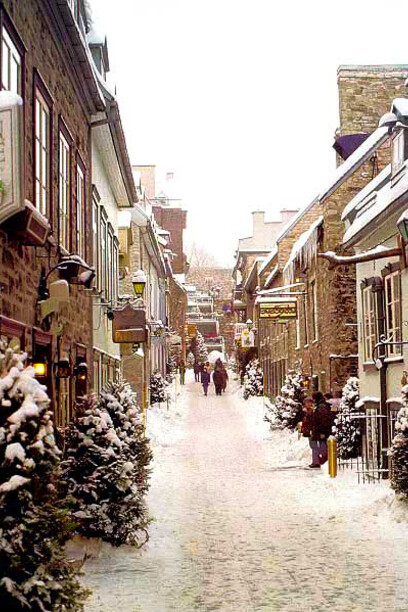 Vieux-Québec under snow, source: Quebecregion.com