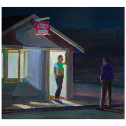 Hiroshi Sato, Safety, 66x78 inches, oil on canvas, 2023. Courtesy of the artist and Marrow Gallery