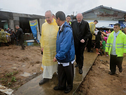 On January 17, 2015, Pope Francis visited the Typhoon Yolanda survivors in Palo, Leyte, Philippines