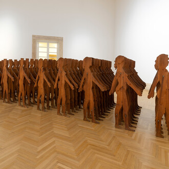 Mario Ceroli, Ceroli totale, veduta della mostra. Per gentile concessione di Galleria Nazionale d’Arte Moderna e Contemporanea © Alessandro Vasari