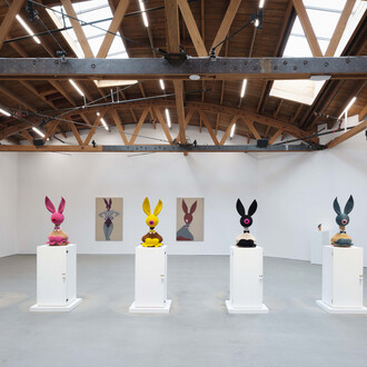 Installation of Ryan Wilde: Imagine There’s No Bunny, 2023. Courtesy of the Artist and UTA
Artist Space.