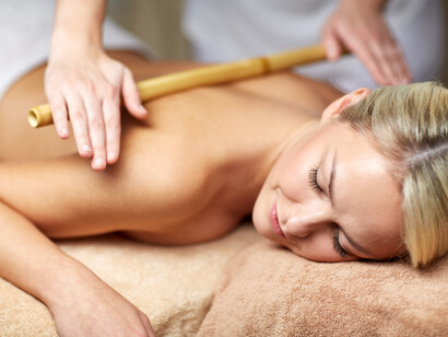 A relaxing Bamboo massage
