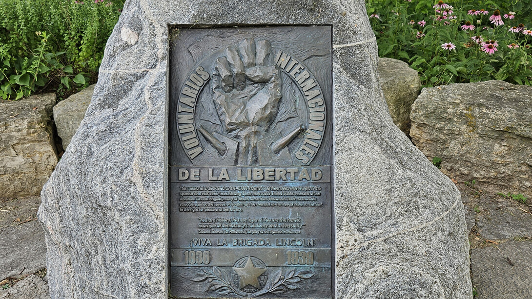 Memorial to the Wisconsin volunteers in the Abraham Lincoln Brigade in the Spanish Civil War, Wisconsin, USA