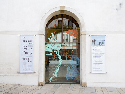 Allestimento mostra "La geografia serve a fare la guerra?", ingresso