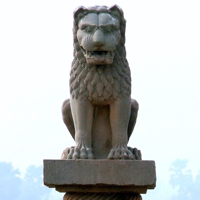 El león que corona el pilar de Vaishali