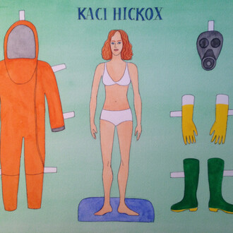 Patricia Fabricant, Kaci Hickox, 2015, Gouache on paper, 12 x 16 in.