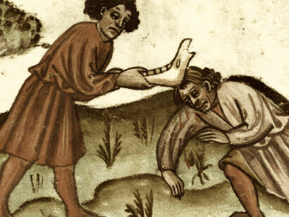 Caín y Abel según una ilustración del siglo XV