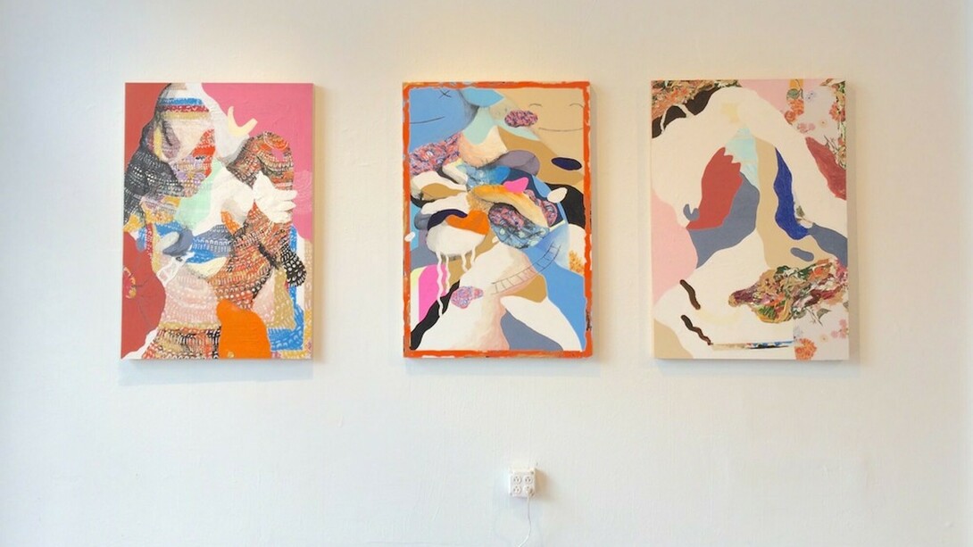 Mtendere Mandowa, Exhibition view. Courtesy of New Image Art
