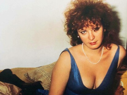 A younger Nan Goldin in the midst of her fight to hold the Sackler family responsible